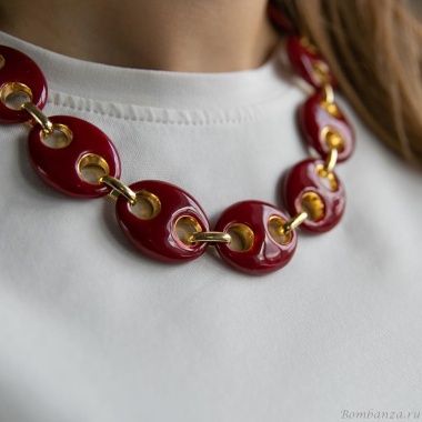 Колье Francesca Bianchi, с эмалью, FB25.2-BS19 красный