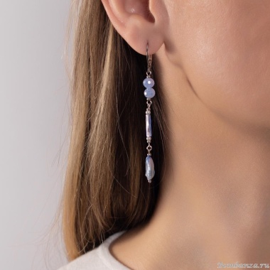 Серьги Lanzerotti, Marino, с жемчугом, перламутром и кристаллами, LZ-25.06-194 голубой