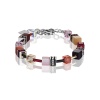 Браслет Coeur de Lion GeoCUBE Red-rose-beige Swarovski, 2838/30-0326. Германия
