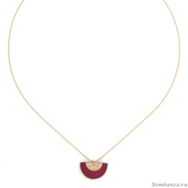 Колье Franck Herval, Marly, с ракушкой Capiz в смоле, FH25.2-15-64432 бордовый