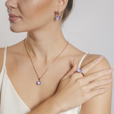 Кольцо Qudo, Firenze medium orchid 16.5 мм 611983 R/RG Кольцо Qudo, Firenze medium orchid 16.5 мм 611983 R/RG