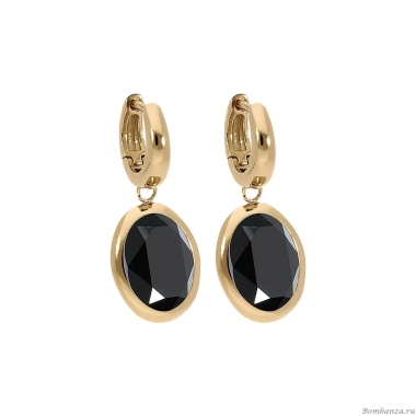 Серьги Qudo, Creole TIVOLA small G jet, 310534 BW/G Серьги Qudo, Creole TIVOLA small G jet, 310534 BW/G
