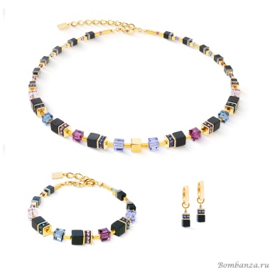 Колье Coeur de Lion, Black-Purple, 3043/10-1308 Колье Coeur de Lion, Black-Purple, 3043/10-1308