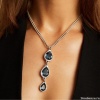 Колье VIDDA, Drop, с кристаллами Swarovski, VD23.2-01746 синий