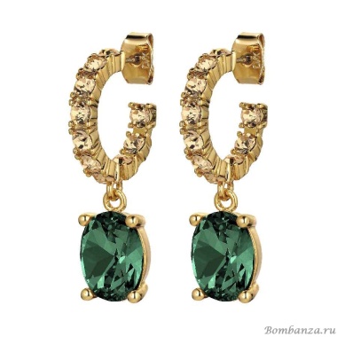 Серьги Dyrberg Kern, BARBARA SG EMERALD GREEN /GOLDEN, 430125 Серьги Dyrberg Kern, BARBARA SG EMERALD GREEN /GOLDEN, 430125