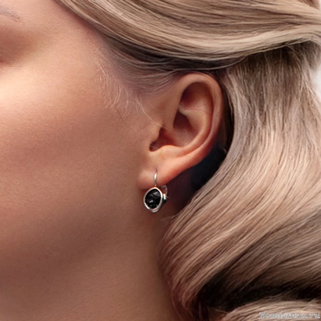 Серьги Fiore Luna, Jet, A1911.4 BW/S