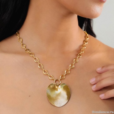 Колье Ori Tao, Palmspring, с пальмовым листом, OT24.2-15-31811 золотистый