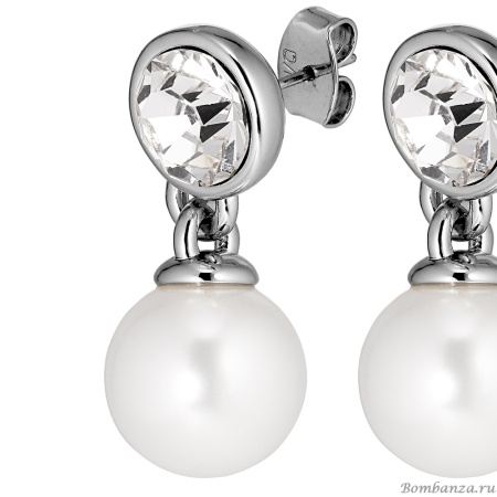 Серьги Dyrberg Kern, NETTE SS CRYSTAL/WHITE PEARL, 440025