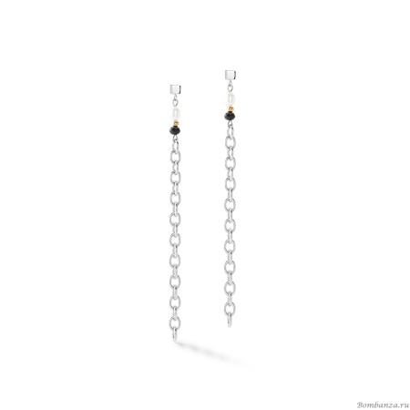 Серьги Coeur de Lion, Black-White, 1133/21-1314. Германия