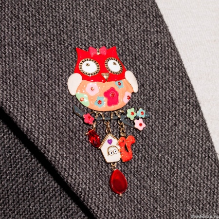 Брошь Shadore, Сова с домиком