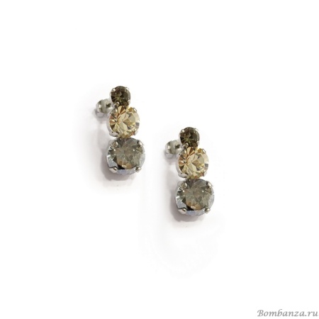 Серьги Catherine Bijoux, Venus, с кристаллами, CB25.1-5298FS серебристый