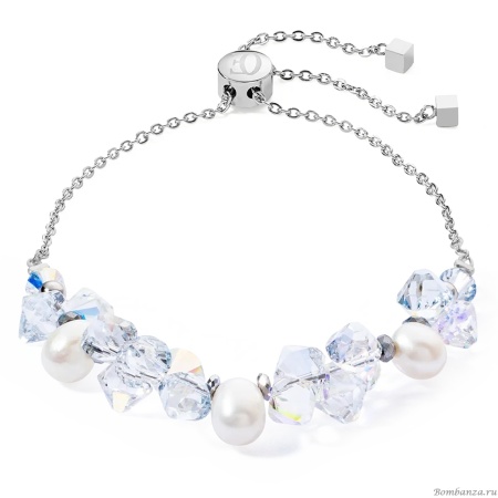 Браслет Coeur de Lion, Dancing Crystals & Pearls silver, 1124/30-1417 Браслет Coeur de Lion, Dancing Crystals & Pearls silver, 1124/30-1417