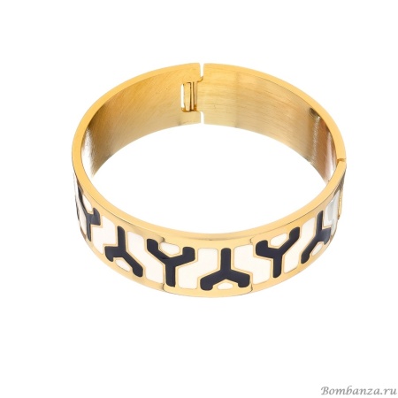 Браслет Francesca Bianchi, кафф, с эмалью, FB25.2-LAS5 белый, 5,5см