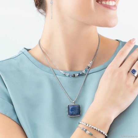 Колье Coeur de Lion, Blue-Silver, 5076/10-0717 Колье Coeur de Lion, Blue-Silver, 5076/10-0717. Германия