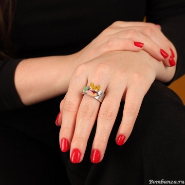 Кольцо TARATATA, Dans les nuages, разъемное, с цветной смолой, TT-H24-03404-10Y желтый Кольцо TARATATA, Dans les nuages, разъемное, с цветной смолой, TT-H24-03404-10Y желтый