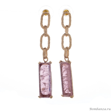 Серьги Estrosia, с кристаллом, ES-ORM14 турмалиновый
