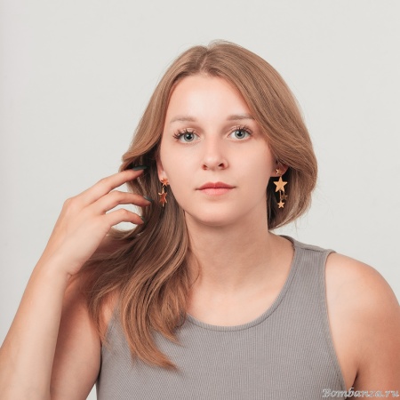 Серьги Fiore Luna, Звезды, ALE0194-G