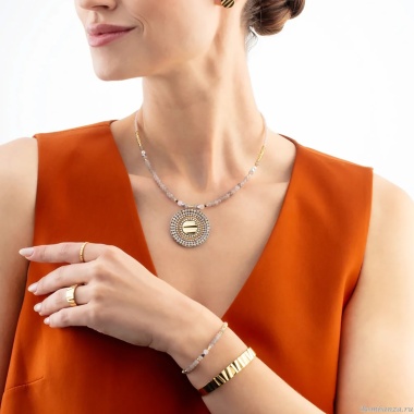 Колье Coeur de Lion, Beige-Gold, 2036/10-1016 Колье Coeur de Lion, Beige-Gold, 2036/10-1016