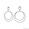 Серьги Moon Paris, Ringo, с подвесками-кольцами, MR-24.05-026 серебристый