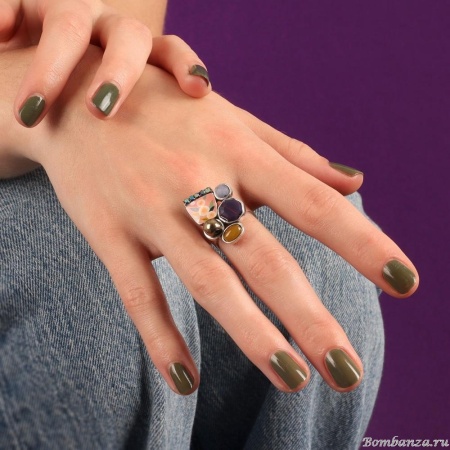 Кольцо TARATATA, Ciboulette, разъемное, со смолой,стразами и бусинами, TT-E24-08417-105 розовый