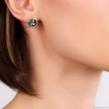 Пуссеты Ciclon, Solitario, с кристаллом Swarovski, CN-EMO608 зеленый Пуссеты Ciclon, Solitario, с кристаллом Swarovski, CN-EMO608 зеленый