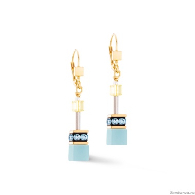 Серьги Coeur de Lion, Turquoise-Yellow, 2838/20-0601 Серьги Coeur de Lion, Turquoise-Yellow, 2838/20-0601