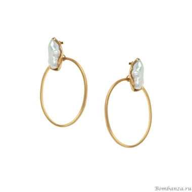 Серьги Katerina Vassou, Periwinkle, с жемчугом, KV24.1-308785G золотистый Серьги Katerina Vassou, Periwinkle, с жемчугом, KV24.1-308785G золотистый