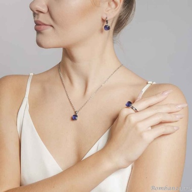 Кольцо Qudo, Firenze tanzanite 18.5 мм 610593 V/S Кольцо Qudo, Firenze tanzanite 18.5 мм 610593 V/S