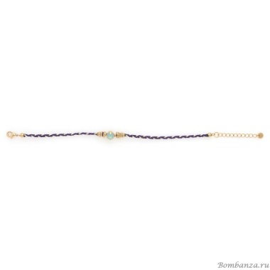 Браслет Franck Herval, Celinda, с кристаллом Swarovski, текстиль, FH25.2-13-73042 фиолетовый