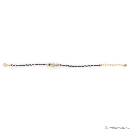 Браслет Franck Herval, Celinda, с кристаллом Swarovski, текстиль, FH25.2-13-73042 фиолетовый