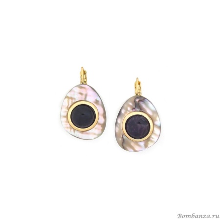 Серьги Nature Bijoux, Giverny, с гелиотисом и аметистом, NB24.2-12-79703 фиолетовый