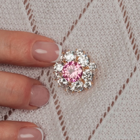 Брошь Кристалл Zircon+магнит, XR12099A3 G