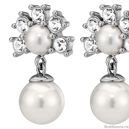 Серьги Dyrberg Kern, VERONICA SS CRYSTAL /WHITE PEARL, 450108