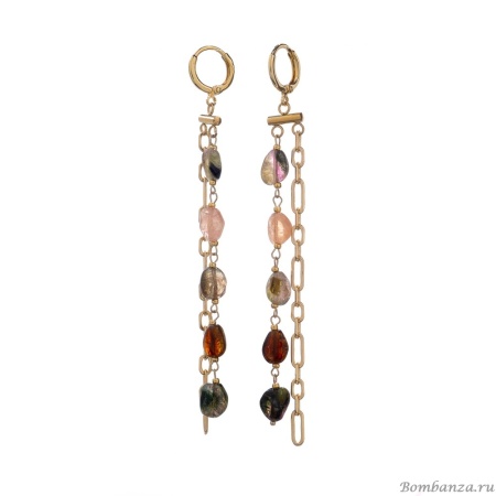 Серьги Lanzerotti, Elisir, с турмалином, LZ-25.10-291 розовый