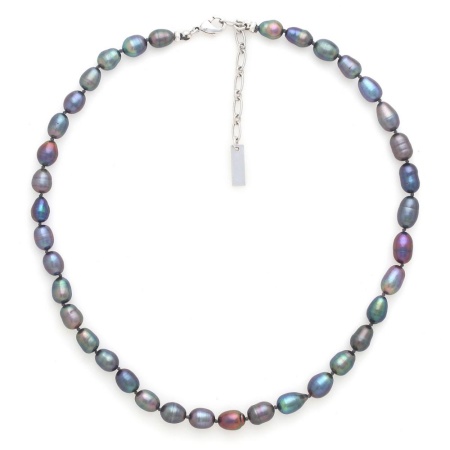 Колье Nature Bijoux, Pebble Beach, с жемчугом, NB25.2-15-43611 серый