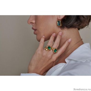 Серьги Thot Gioielli, с рейнстоуном, TG25.1-ORV27 красный