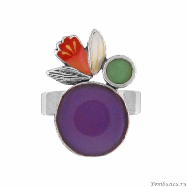 Кольцо TARATATA, Jonquille, цветная смола, агат, слюдяный порошок, TT-W24-01403-106 фиолетовый