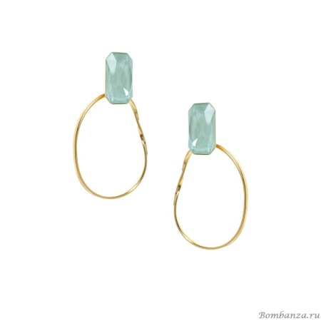 Серьги Katerina Vassou, Geranium, с кристаллом, KV24.1-308873GAQUA аквамариновый