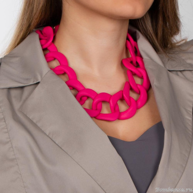 Колье Moon Paris, Lorian, со звеньями из каучука, ML-24.03-004 розовый
