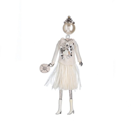 Брошь Miamelie, кукла Анджелика, MiA-2308-BH0511 серебристый