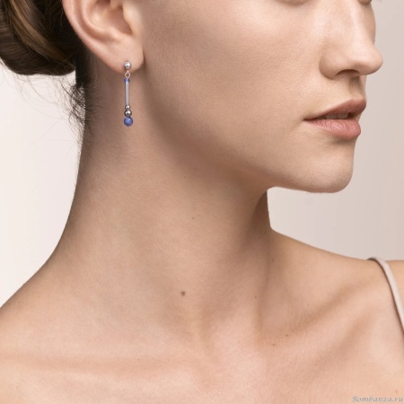 Серьги Coeur de Lion, Blue 5048/21-0700. Германия