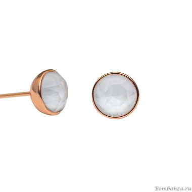 Пусеты Fiore Luna, Crystal Powder Grey