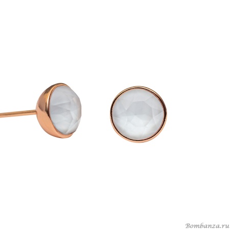 Пусеты Fiore Luna, Crystal Powder Grey