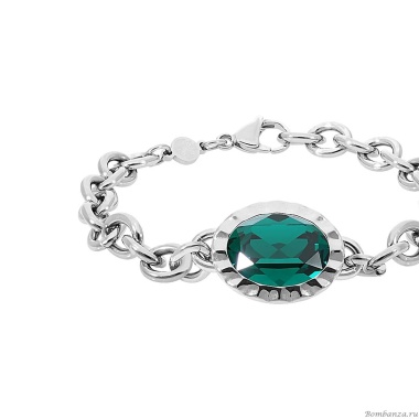 Браслет Qudo, TIVOLA UNICA big (S/P) Emerald, 189548 Браслет Qudo, TIVOLA UNICA big (S/P) Emerald, 189548