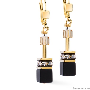 Серьги Coeur de Lion, Black-Gold, 4018/20-1316 Серьги Coeur de Lion, Black-Gold, 4018/20-1316