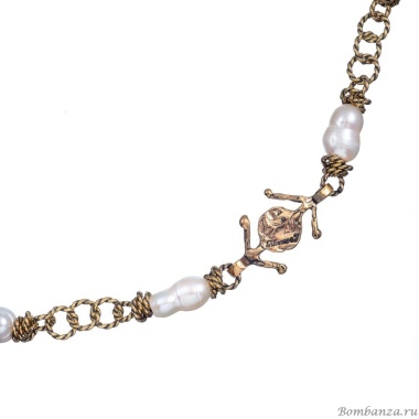 Колье Alcozer&J, с жемчугом, AL2502-C128IF24 белый