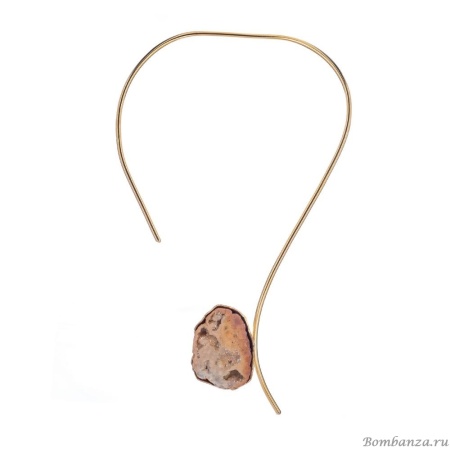 Колье Katerina Vassou, Nisha, с друзой агата, KV23-307571GORANGE коричневый