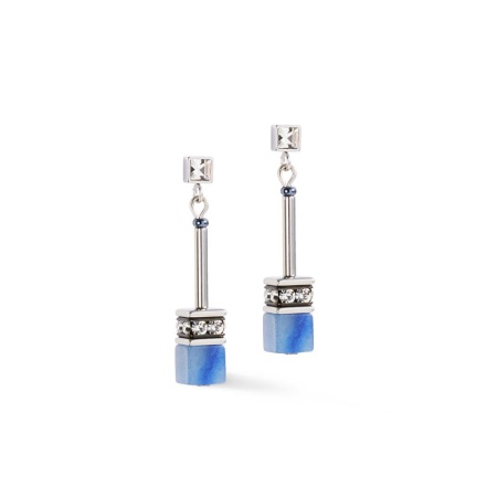 Серьги Coeur de Lion, Blue-Silver, 3035/21-0717