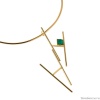 Колье Katerina Vassou, Cameron, гривна с малахитом, KV23-306476G зеленый