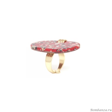 Кольцо Nature Bijoux, Sicilia, разъемное, с далматинской яшмой в смоле, NB25.2-19-25885 красный